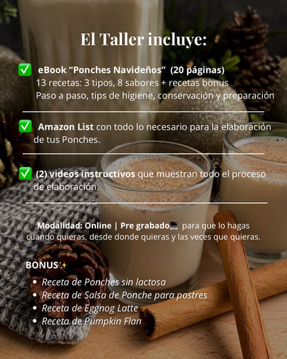 Taller Ponches Navideños - Online
